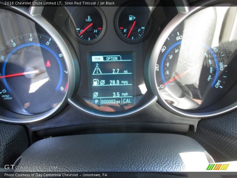 Siren Red Tintcoat / Jet Black 2016 Chevrolet Cruze Limited LT