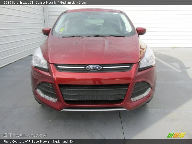 Sunset Metallic / Medium Light Stone 2016 Ford Escape SE