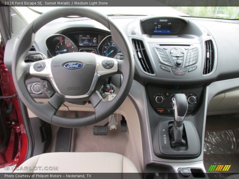 Sunset Metallic / Medium Light Stone 2016 Ford Escape SE