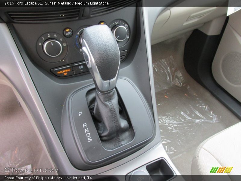 Sunset Metallic / Medium Light Stone 2016 Ford Escape SE
