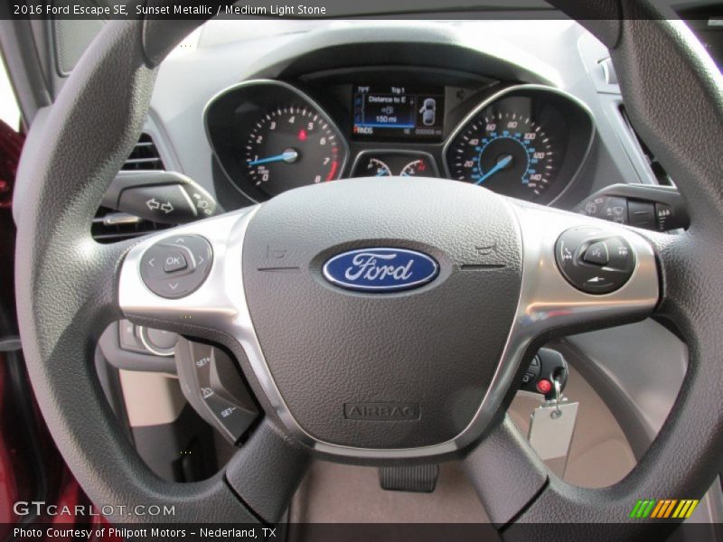 Sunset Metallic / Medium Light Stone 2016 Ford Escape SE