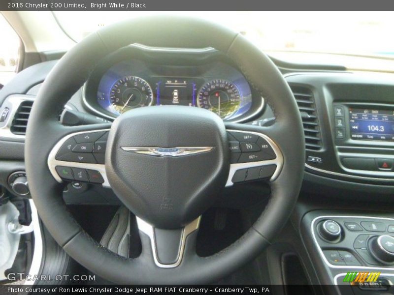 Bright White / Black 2016 Chrysler 200 Limited