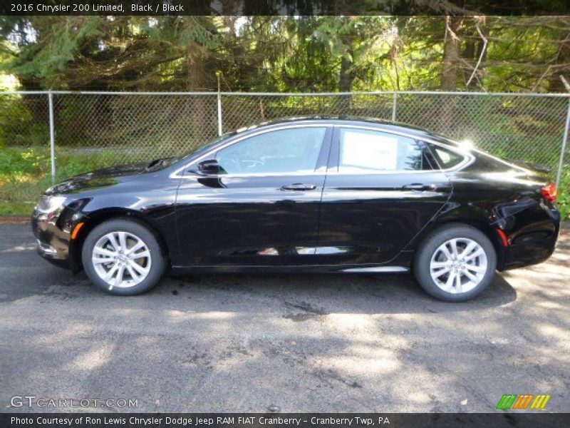 Black / Black 2016 Chrysler 200 Limited