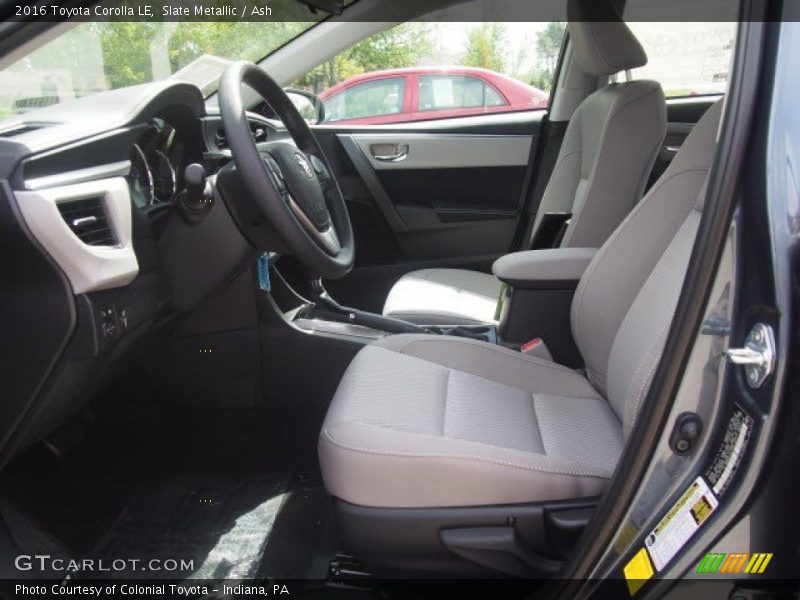 Front Seat of 2016 Corolla LE