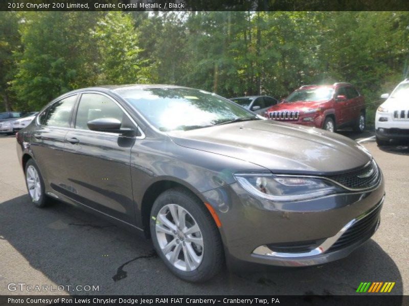 Granite Crystal Metallic / Black 2016 Chrysler 200 Limited