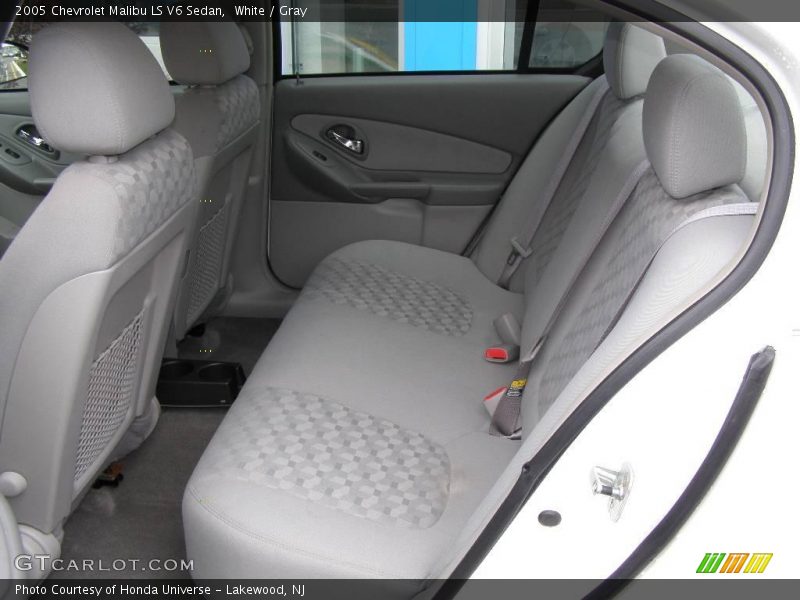 White / Gray 2005 Chevrolet Malibu LS V6 Sedan