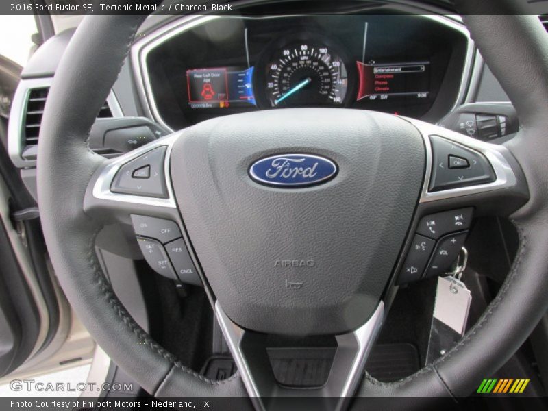 Tectonic Metallic / Charcoal Black 2016 Ford Fusion SE