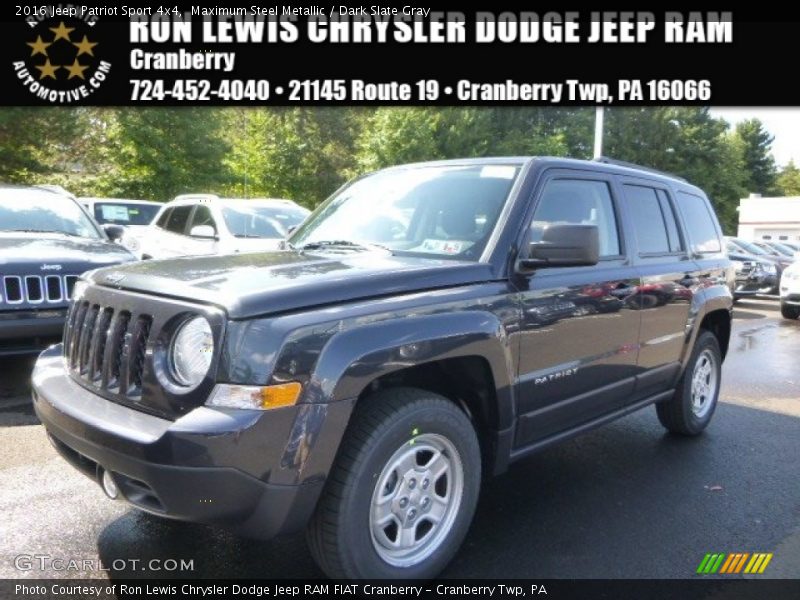 Maximum Steel Metallic / Dark Slate Gray 2016 Jeep Patriot Sport 4x4