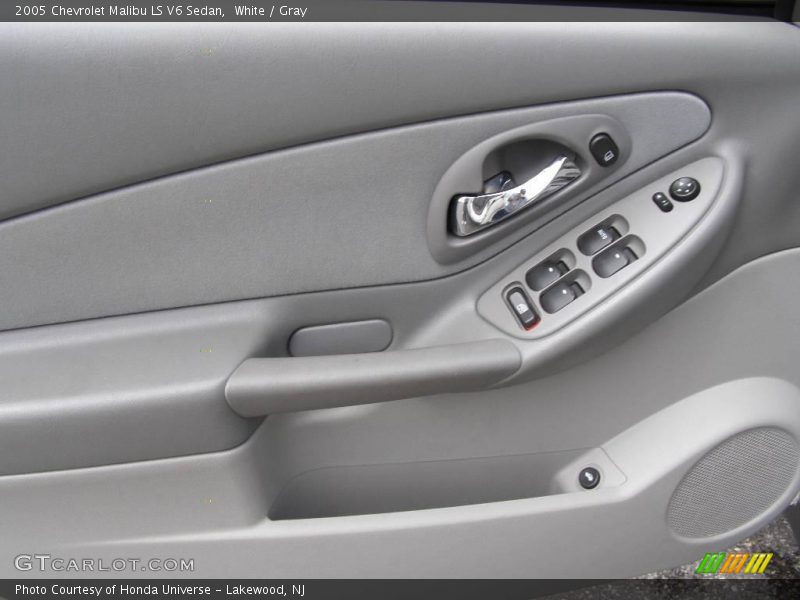 White / Gray 2005 Chevrolet Malibu LS V6 Sedan