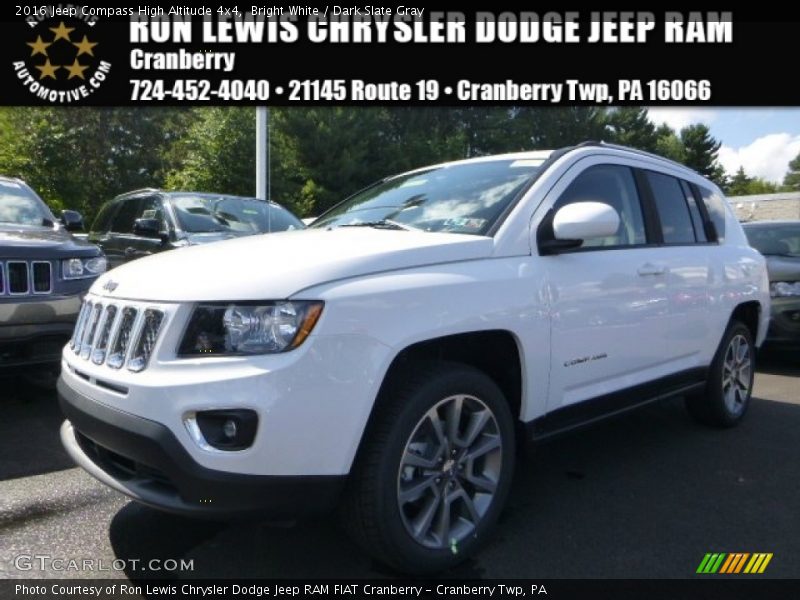 Bright White / Dark Slate Gray 2016 Jeep Compass High Altitude 4x4
