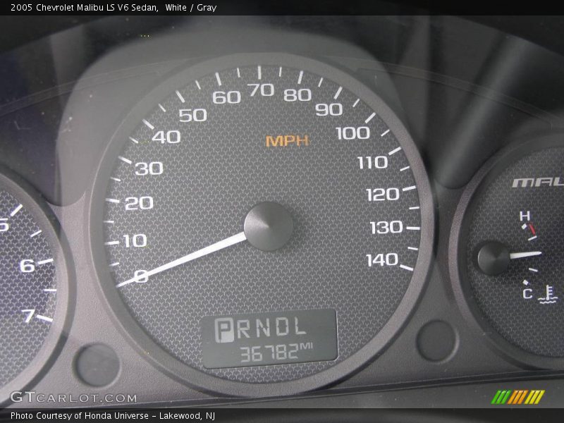 White / Gray 2005 Chevrolet Malibu LS V6 Sedan