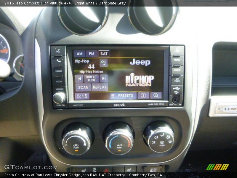 Bright White / Dark Slate Gray 2016 Jeep Compass High Altitude 4x4