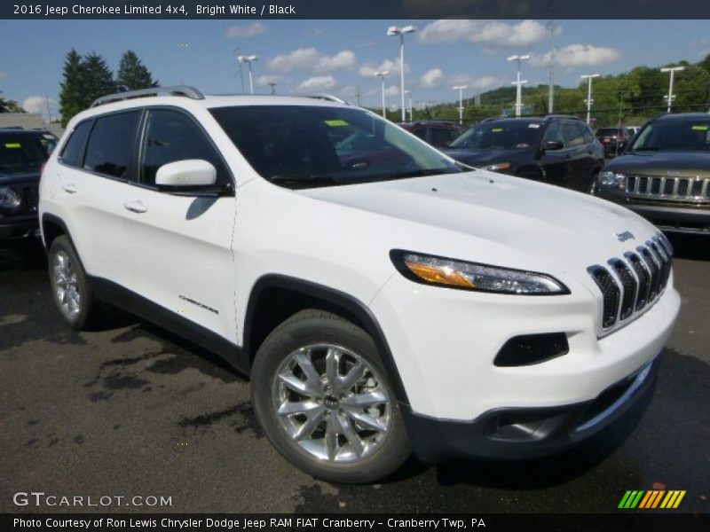 Bright White / Black 2016 Jeep Cherokee Limited 4x4