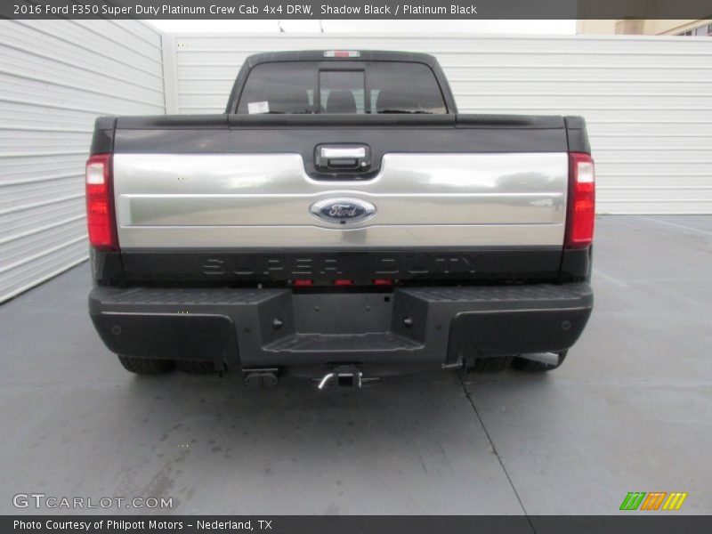 Shadow Black / Platinum Black 2016 Ford F350 Super Duty Platinum Crew Cab 4x4 DRW