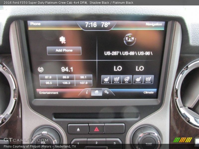 Shadow Black / Platinum Black 2016 Ford F350 Super Duty Platinum Crew Cab 4x4 DRW