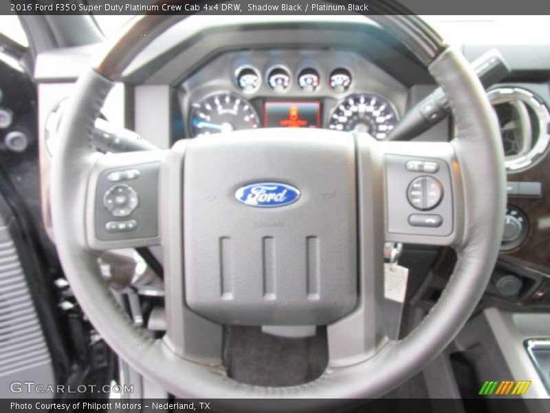 Shadow Black / Platinum Black 2016 Ford F350 Super Duty Platinum Crew Cab 4x4 DRW