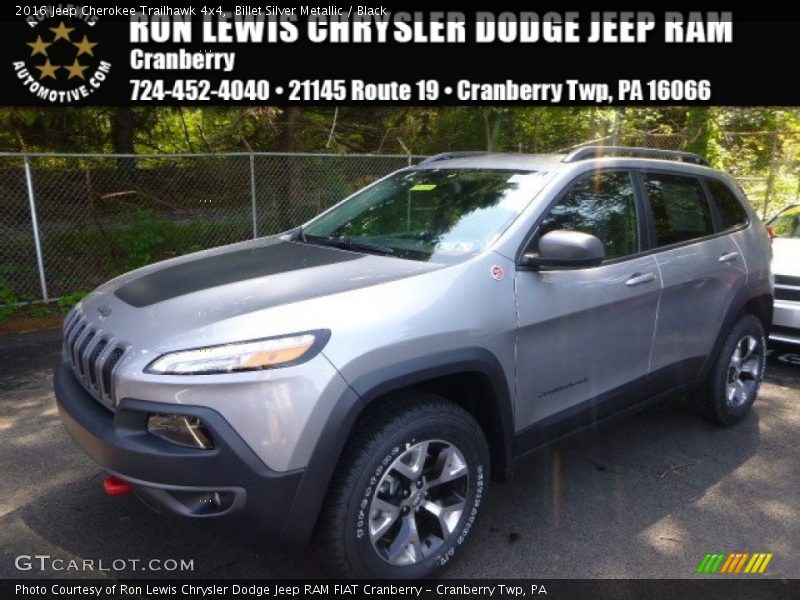 Billet Silver Metallic / Black 2016 Jeep Cherokee Trailhawk 4x4