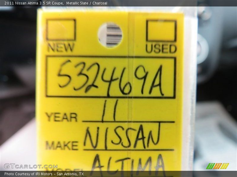 Metallic Slate / Charcoal 2011 Nissan Altima 3.5 SR Coupe