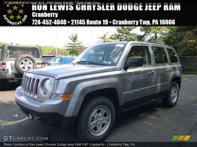 Billet Silver Metallic / Dark Slate Gray 2016 Jeep Patriot Sport 4x4