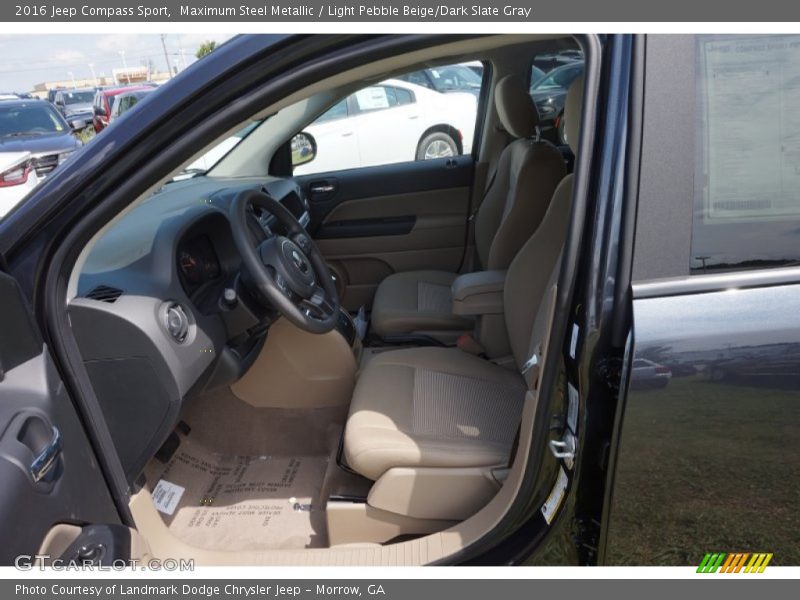 Maximum Steel Metallic / Light Pebble Beige/Dark Slate Gray 2016 Jeep Compass Sport