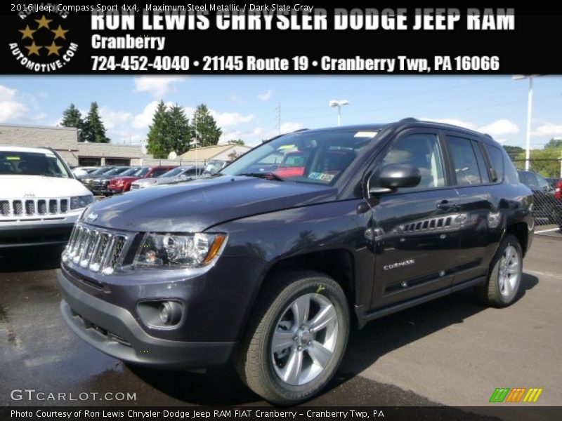 Maximum Steel Metallic / Dark Slate Gray 2016 Jeep Compass Sport 4x4