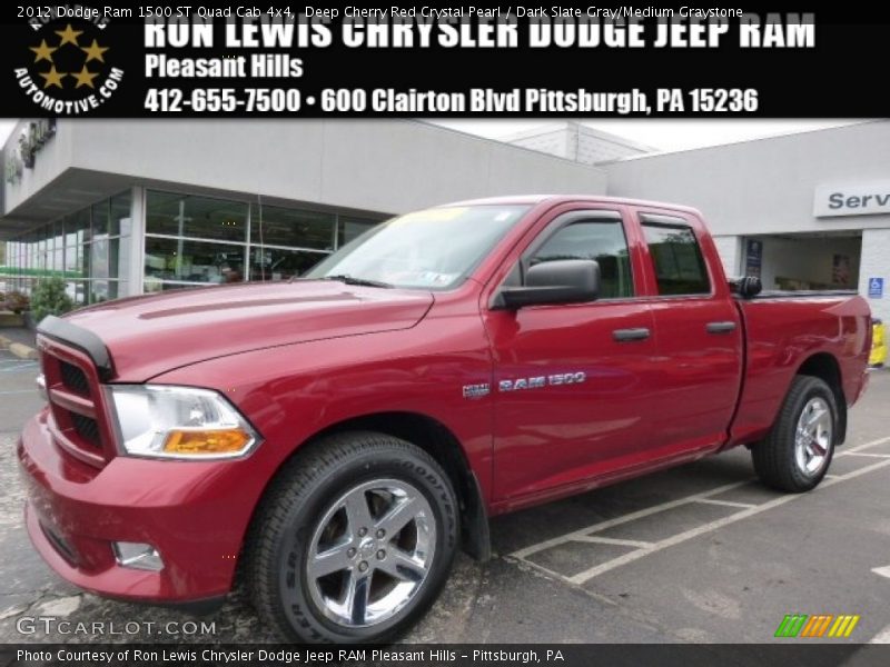 Deep Cherry Red Crystal Pearl / Dark Slate Gray/Medium Graystone 2012 Dodge Ram 1500 ST Quad Cab 4x4