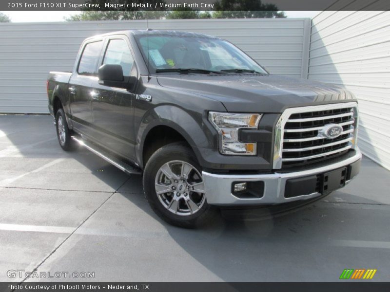 Magnetic Metallic / Medium Earth Gray 2015 Ford F150 XLT SuperCrew