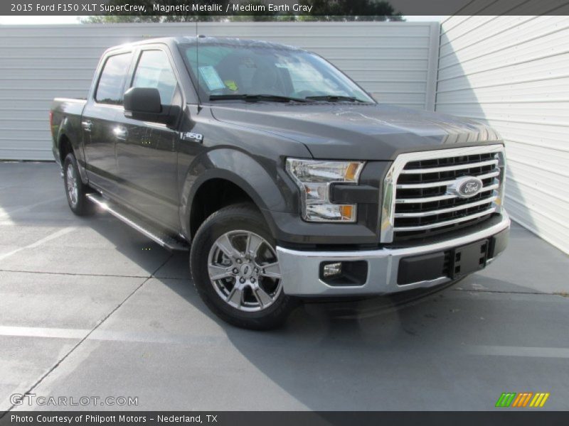 Magnetic Metallic / Medium Earth Gray 2015 Ford F150 XLT SuperCrew