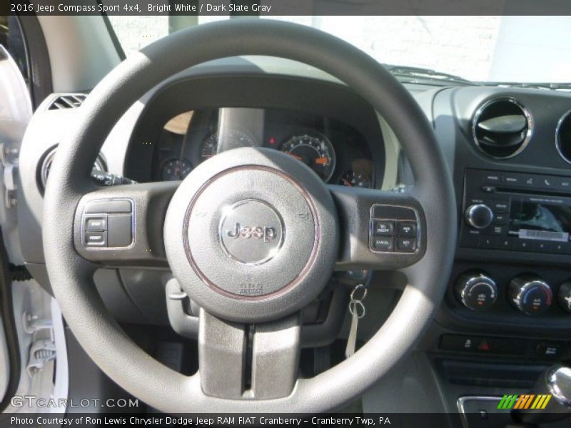 Bright White / Dark Slate Gray 2016 Jeep Compass Sport 4x4