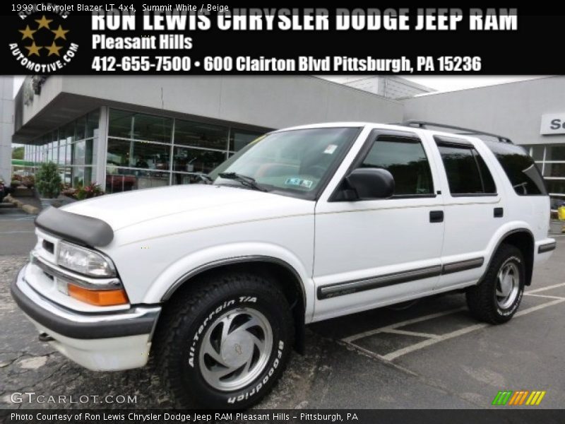 Summit White / Beige 1999 Chevrolet Blazer LT 4x4