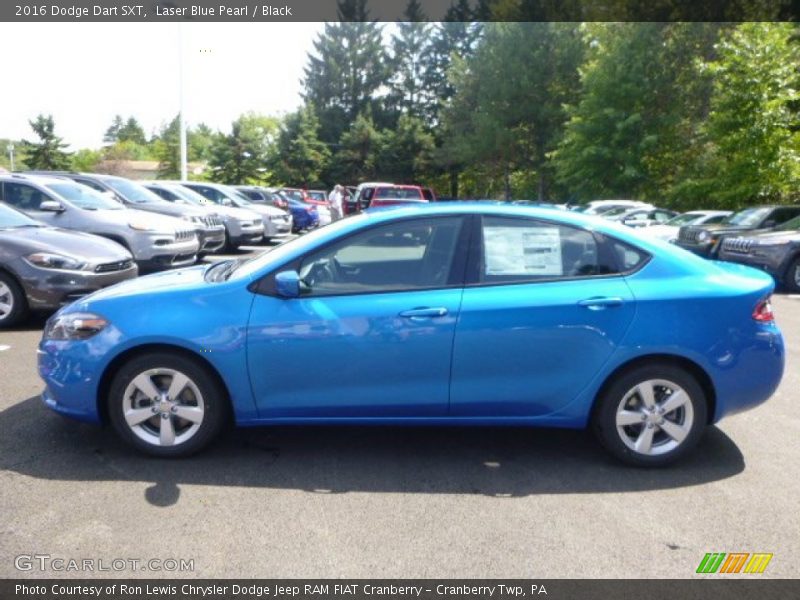 Laser Blue Pearl / Black 2016 Dodge Dart SXT