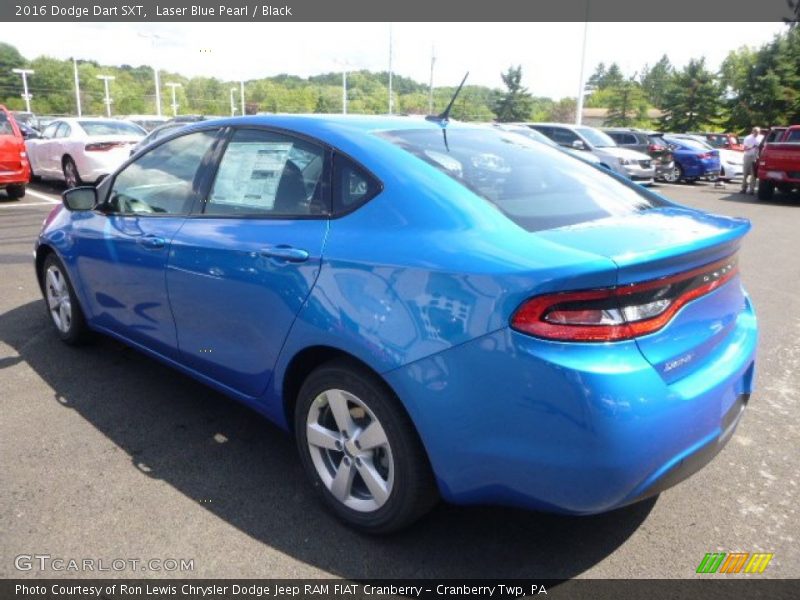 Laser Blue Pearl / Black 2016 Dodge Dart SXT
