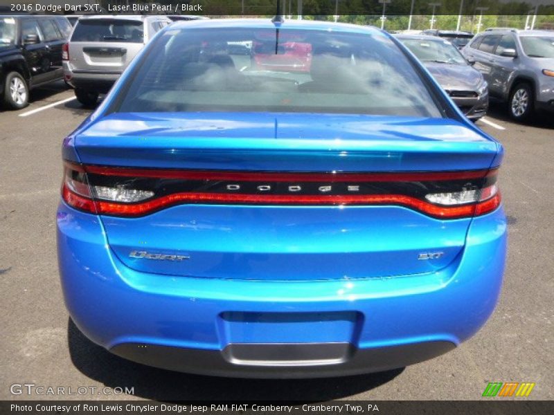 Laser Blue Pearl / Black 2016 Dodge Dart SXT