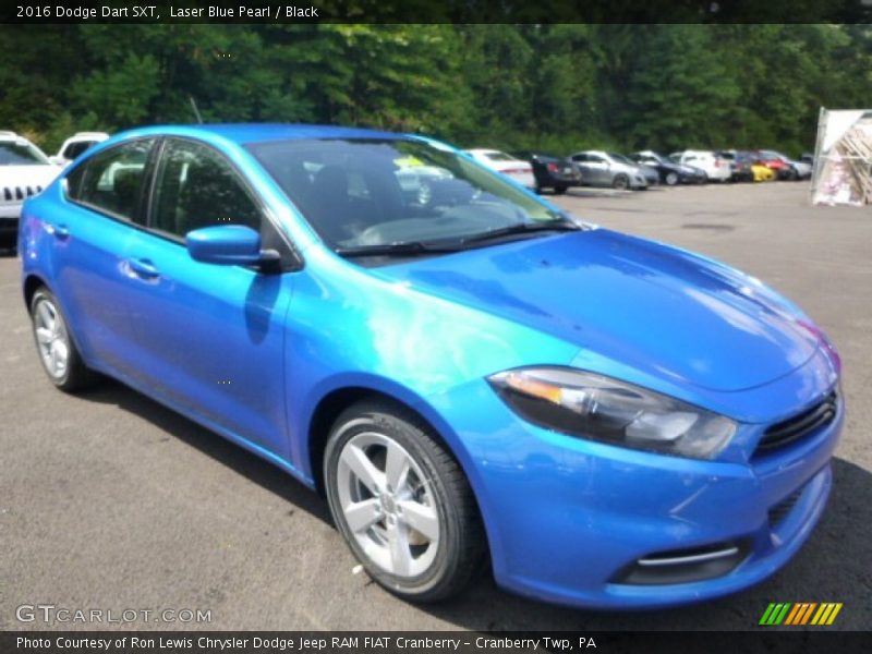 Laser Blue Pearl / Black 2016 Dodge Dart SXT