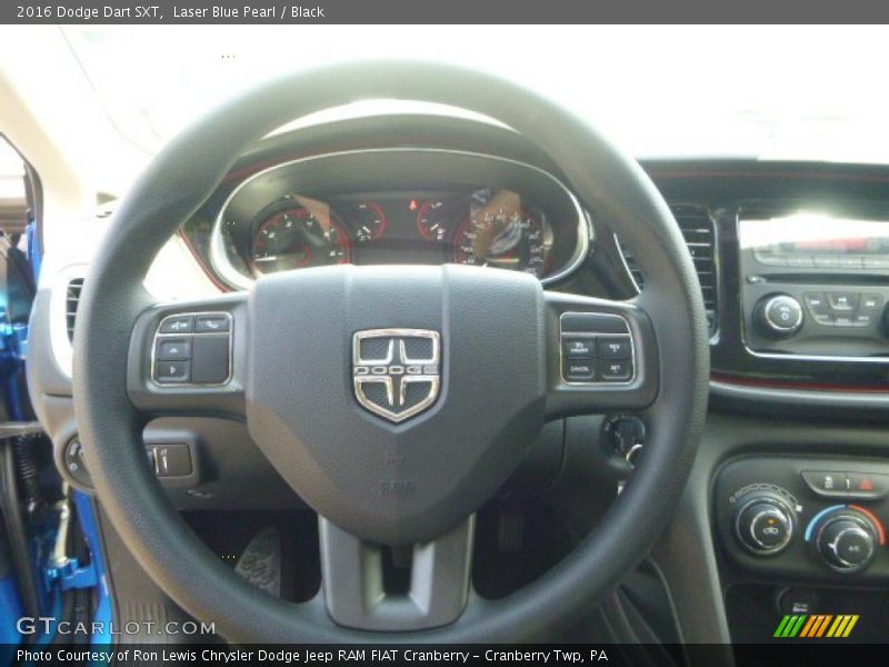 Laser Blue Pearl / Black 2016 Dodge Dart SXT