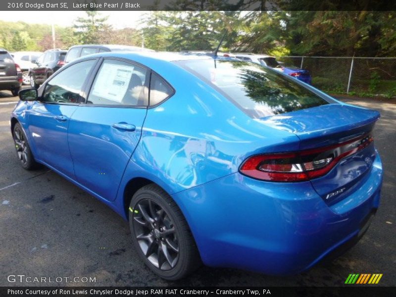 Laser Blue Pearl / Black 2016 Dodge Dart SE