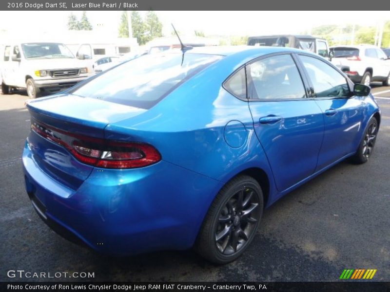 Laser Blue Pearl / Black 2016 Dodge Dart SE