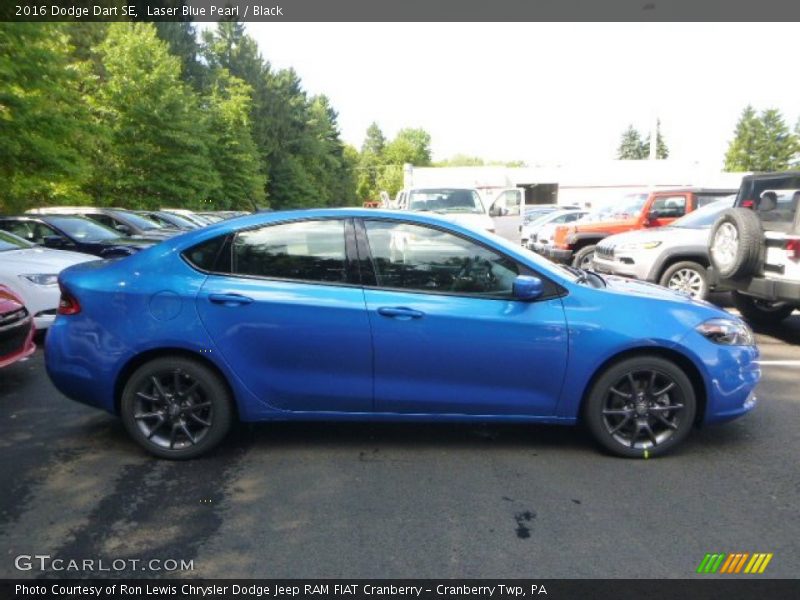 Laser Blue Pearl / Black 2016 Dodge Dart SE