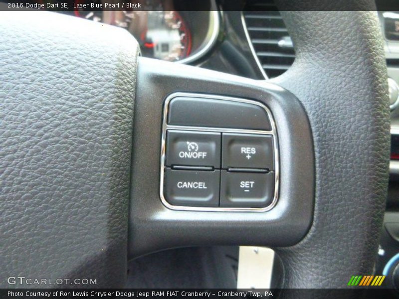 Laser Blue Pearl / Black 2016 Dodge Dart SE