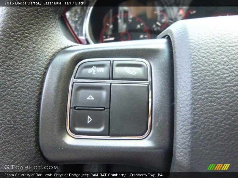 Laser Blue Pearl / Black 2016 Dodge Dart SE