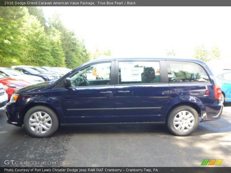 True Blue Pearl / Black 2016 Dodge Grand Caravan American Value Package