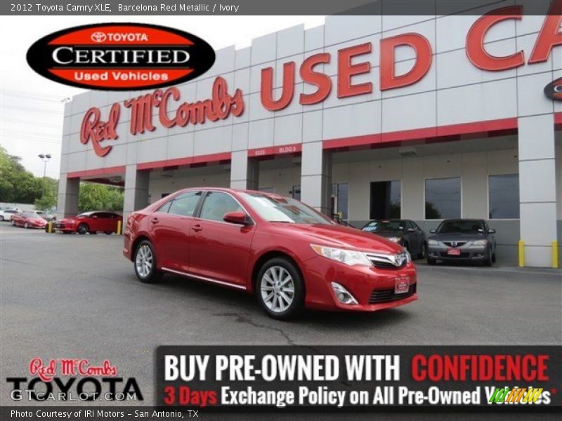 Barcelona Red Metallic / Ivory 2012 Toyota Camry XLE