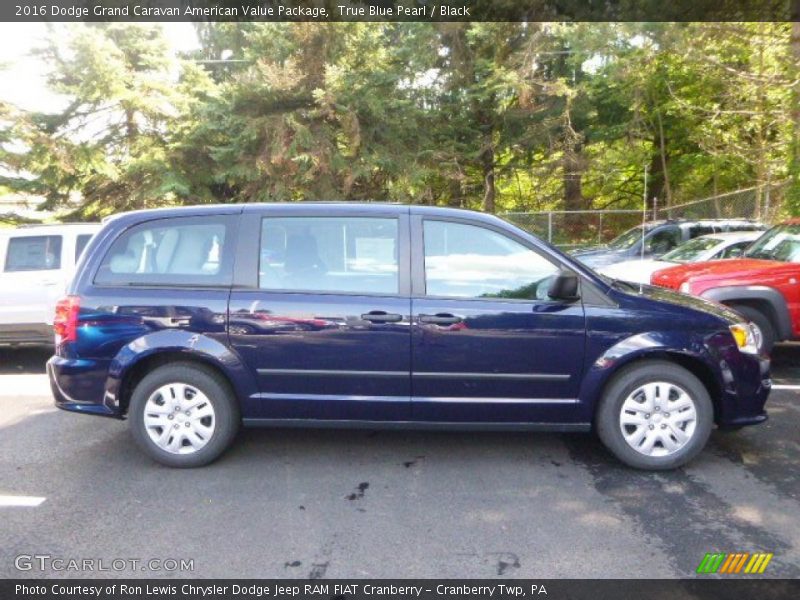 True Blue Pearl / Black 2016 Dodge Grand Caravan American Value Package