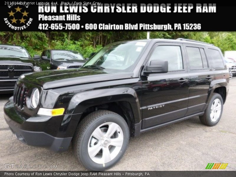 Black / Dark Slate Gray 2016 Jeep Patriot Latitude 4x4