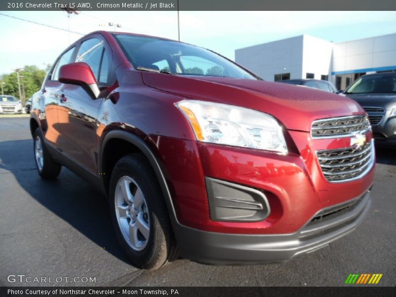 Crimson Metallic / Jet Black 2016 Chevrolet Trax LS AWD