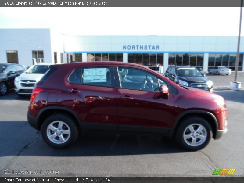 Crimson Metallic / Jet Black 2016 Chevrolet Trax LS AWD