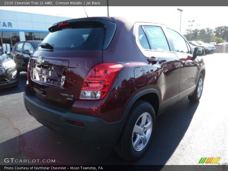 Crimson Metallic / Jet Black 2016 Chevrolet Trax LS AWD