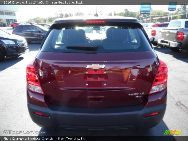 Crimson Metallic / Jet Black 2016 Chevrolet Trax LS AWD