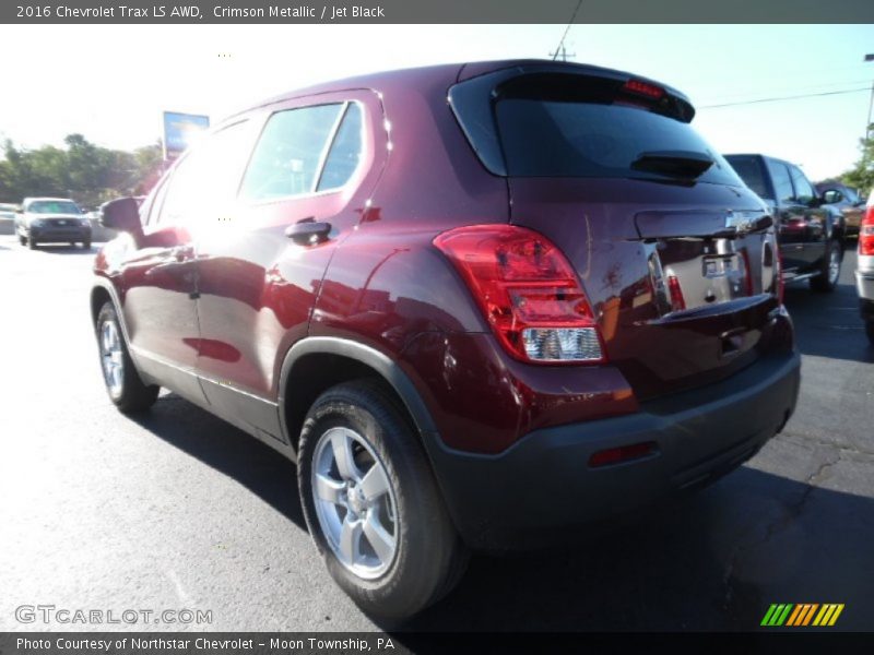 Crimson Metallic / Jet Black 2016 Chevrolet Trax LS AWD