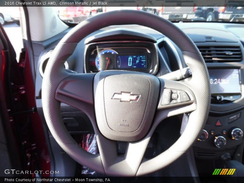 Crimson Metallic / Jet Black 2016 Chevrolet Trax LS AWD